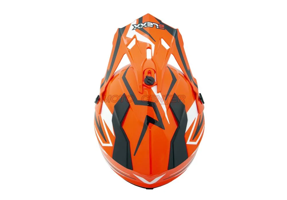 Kask crossowy BLEXX Dziecięcy MD-911 Junior pomarańczowy/czarny L Homologacja ECE — ujęcie 6