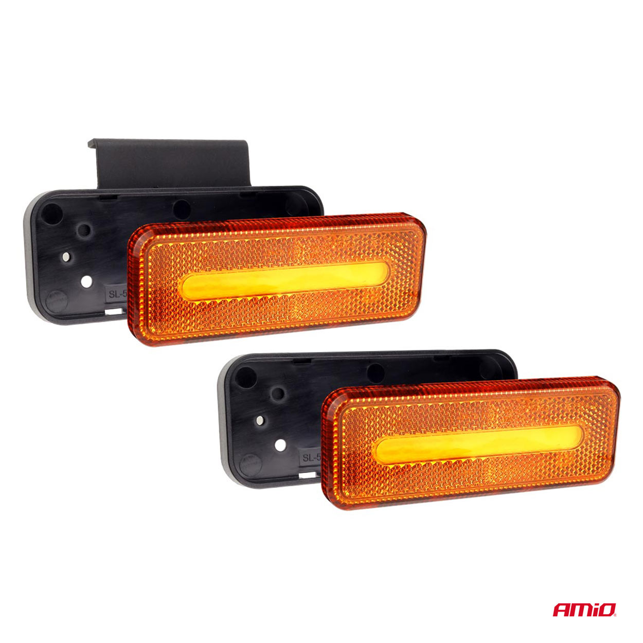 Lampa obrysowa LED OM-02-O prostokątna pomarańczowa — ujęcie 3