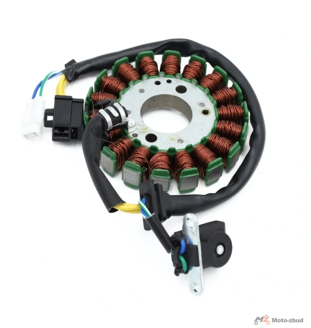 Junak 607 125 cm³ iskrownik (alternator) "125" kpl. (18 cewek) (2x kostka 2/3 piny) + koło magnesowe (Euro v) — ujęcie 4