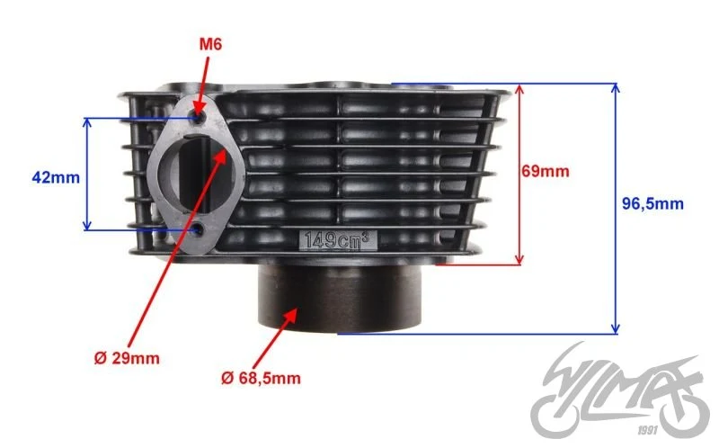 Cylinder do silnika 162FMJ, wariant 62,00 — FM0021 — ujęcie 2