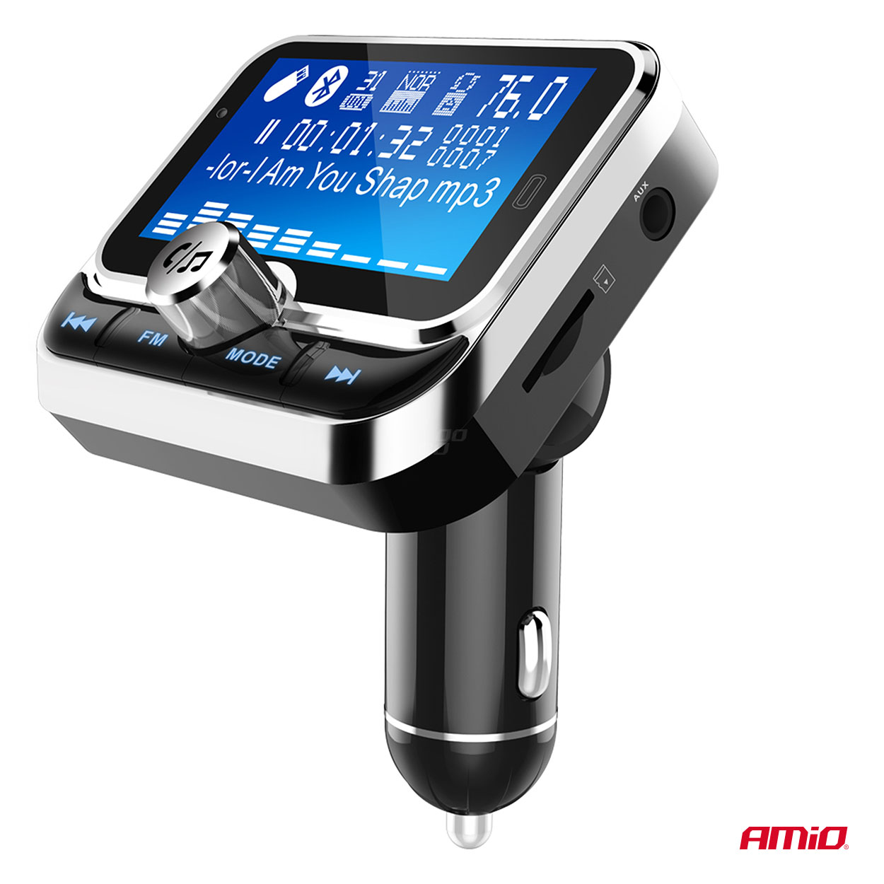 Transmiter samochodowy FM z pilotem 2×USB-A 12 V 24VAMIO-04657 — ujęcie 10