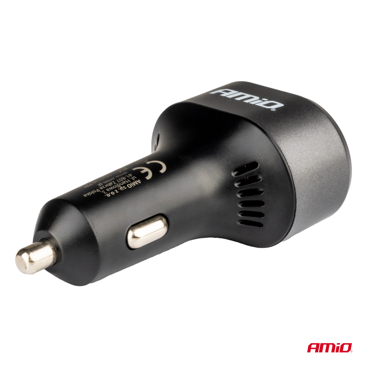 Szybka ładowarka samochodowa z woltomierzem 48 W PD30W QC3.0 USB-A USB-C — ujęcie 4