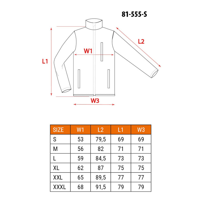 Bluza dziana wzmacniana tkanina softshell roz.S NEO TOOLS 81-555-S — ujęcie 2