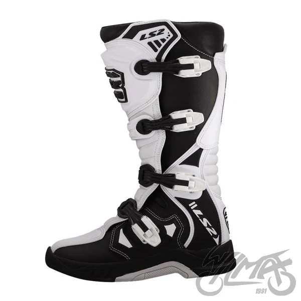 Buty motocyklowe LS2 Raptor — czarno-białe, rozmiar 39 — ujęcie 2