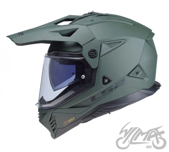 Kask adventure LS2 MX702 Pioneer II Solid M. Mil. Gr. — M — ujęcie 2