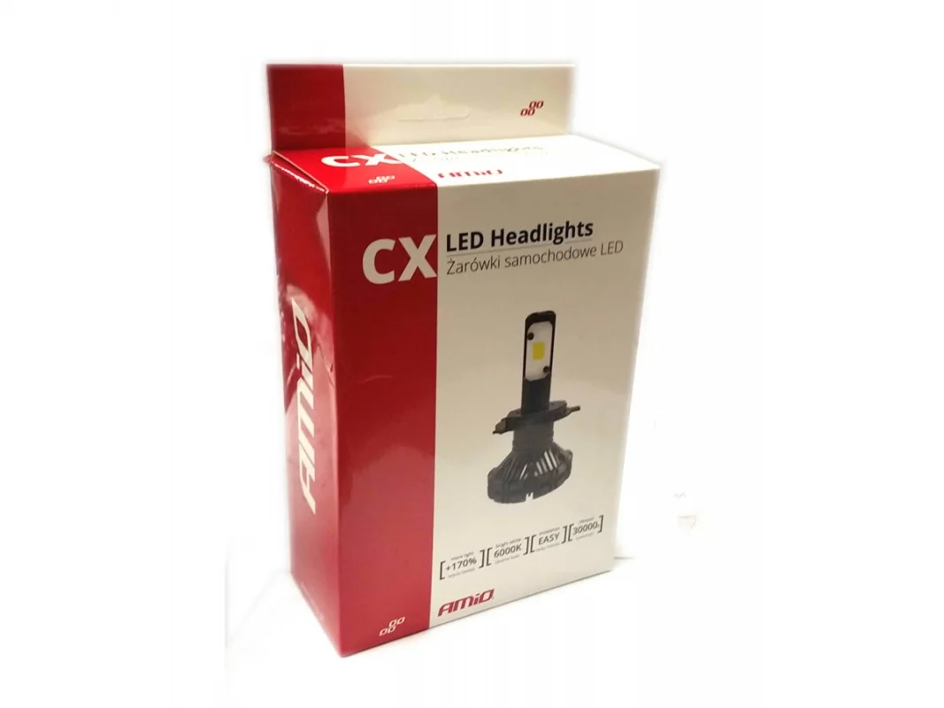 Żarówki H1 6000K 30W COB LED AMIO CX Series (2szt.) — ujęcie 2