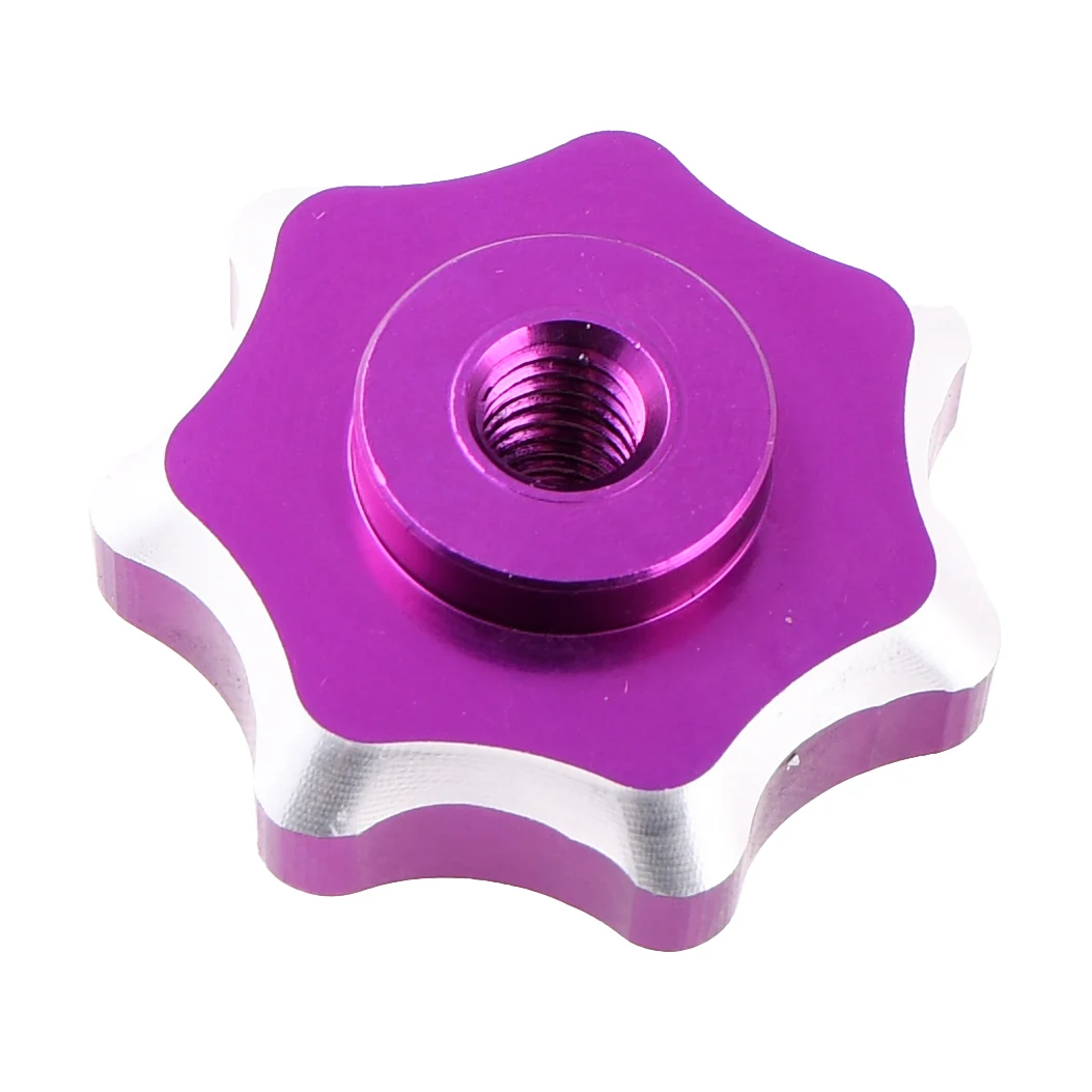 Nakrętka pokrywy bocznej / silnika Simson M6 aluminium CNC fioletowa Racing Force — ujęcie 1