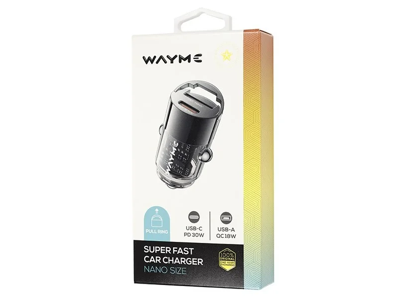 WAYME Ładowarka 12/24V USB 18W + USB-C PD 30W nano z pierścieniem — ujęcie 2