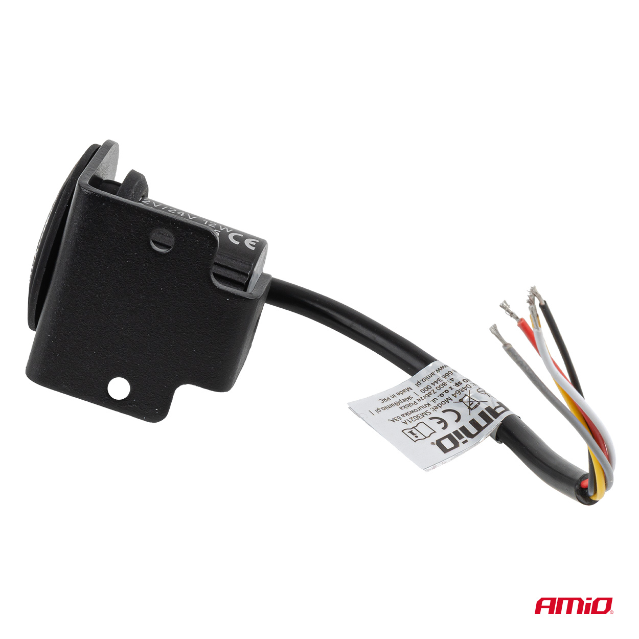 Lampa ostrzegawcza okrągła pomarańczowa LED R65 12 V 24 V 12 W — ujęcie 3