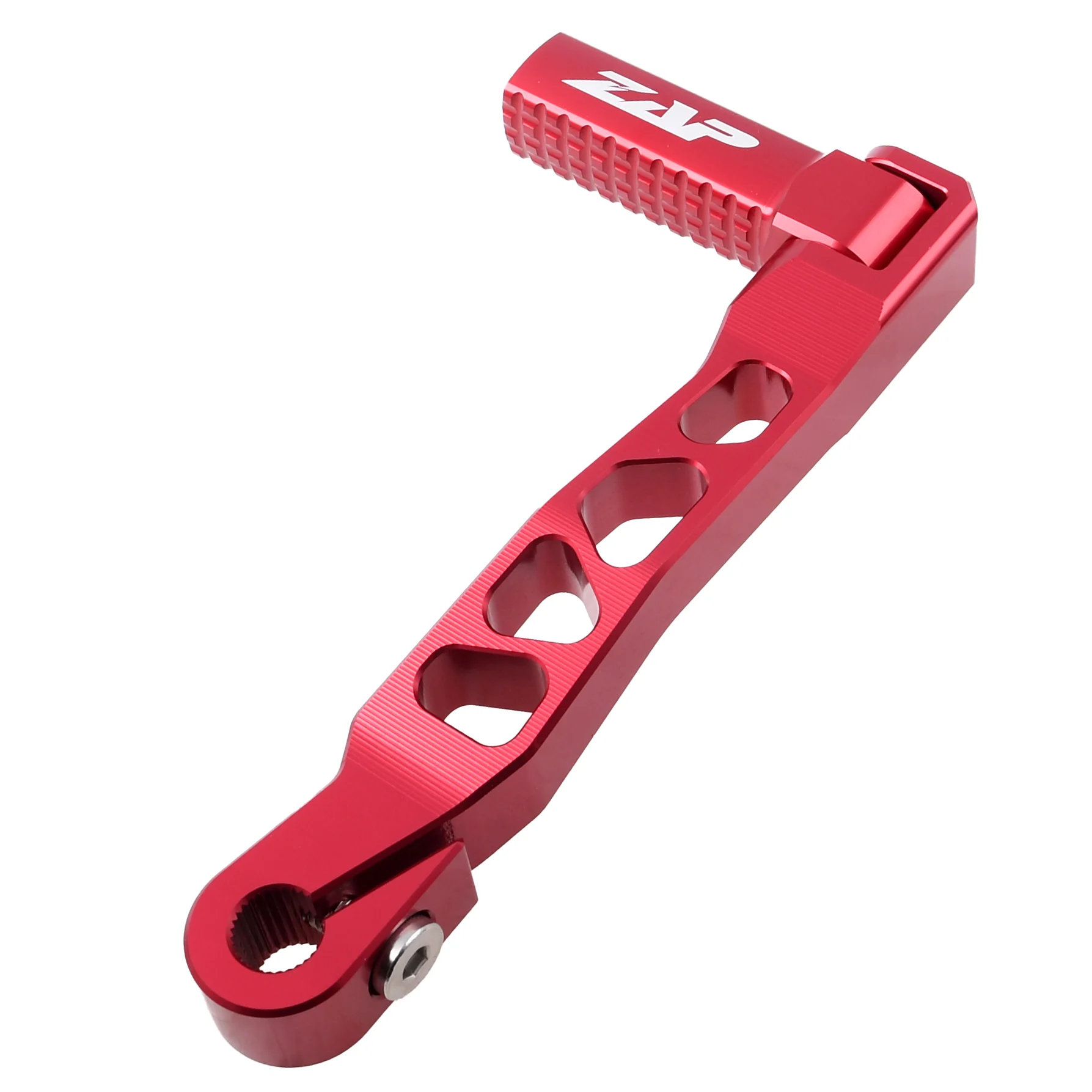 Dźwignia startera Simson S51 czerwona aluminium CNC Zap Technix — ujęcie 1