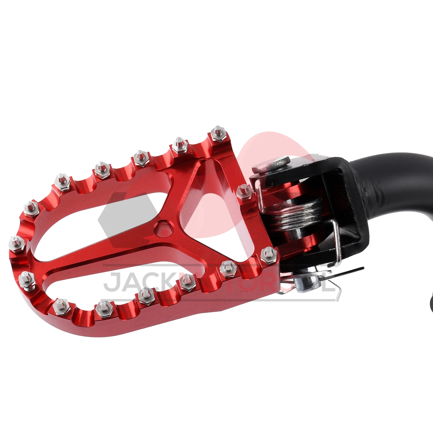 Podnóżek kierowcy Simson enduro cross z uchwytem czarno - czerwony DPR Performance — ujęcie 2