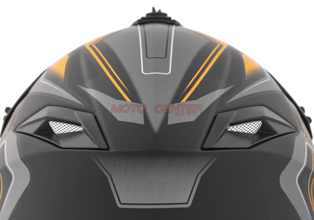Kask crossowy BLEXX YS-217 czarny mat/grafit/pomarańczowy M Homologacja ECE R22.06 — ujęcie 5