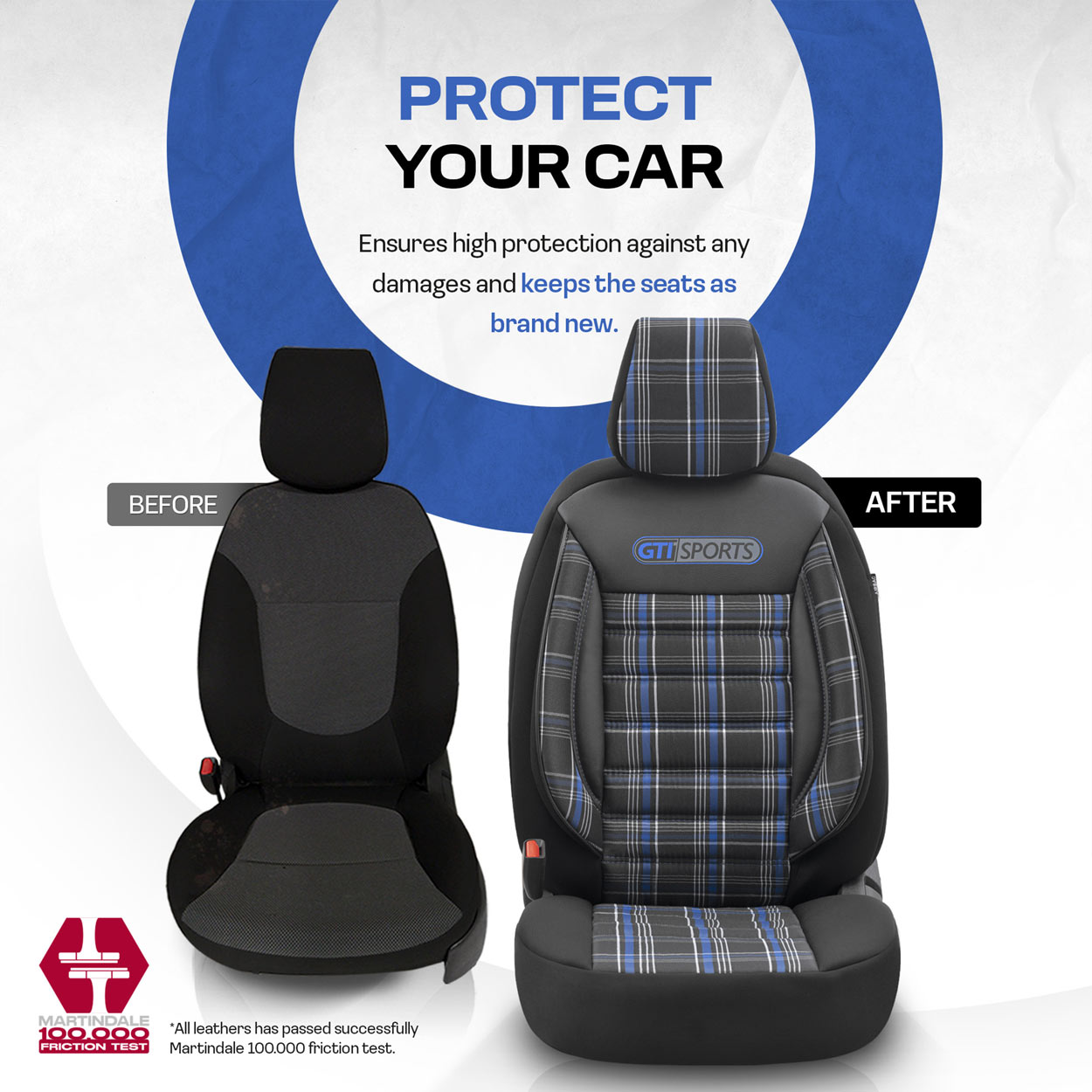 Komplet pokrowców na fotele samochodowe OTOM GTI 804 3-ZIP — ujęcie 7