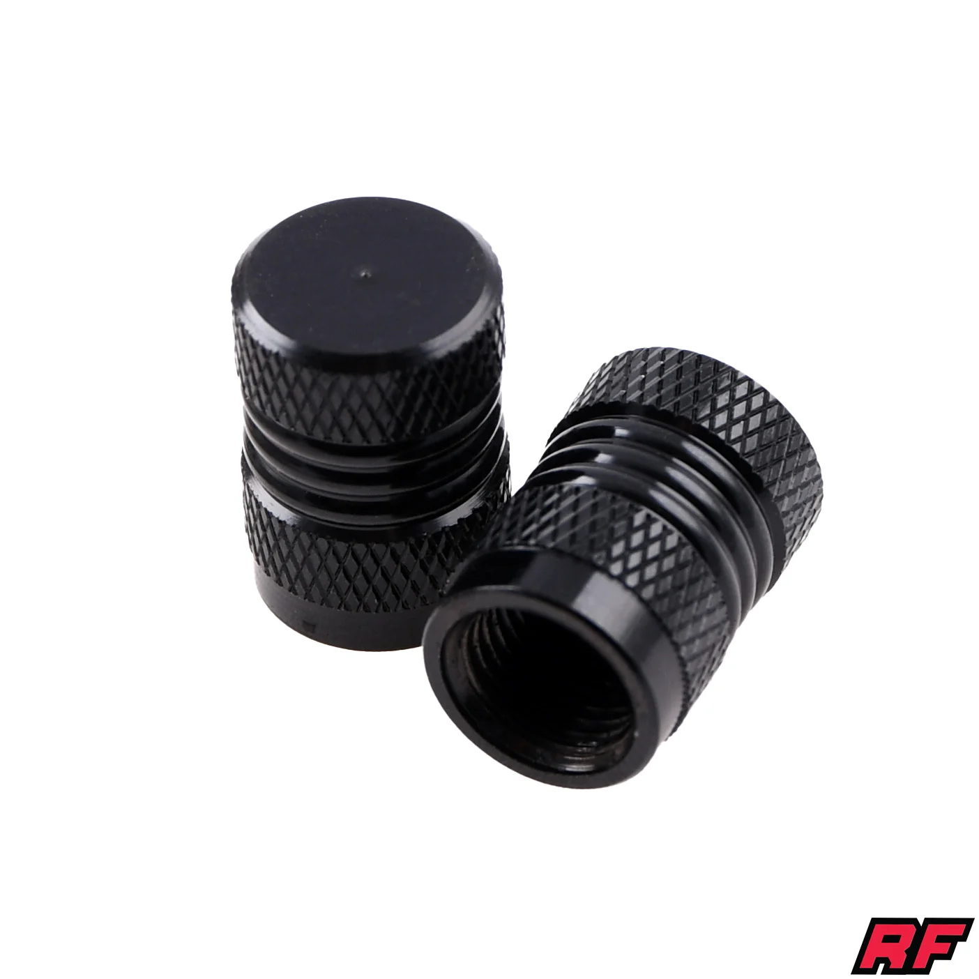 Nakrętka wentyla Racing Force roller V5 czarna 2szt