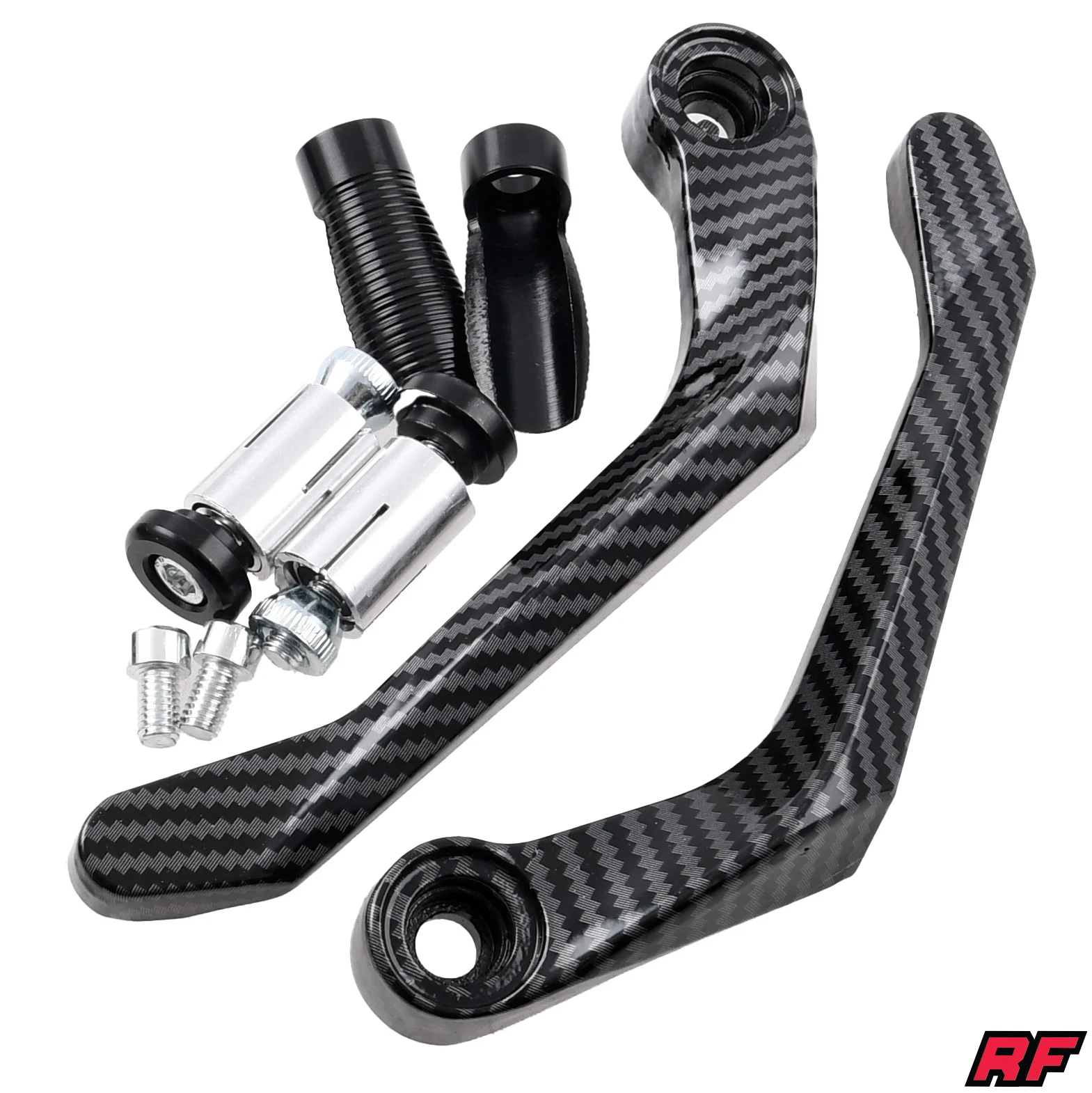Handbary osłony dłoni kierownicy uniwersalne Racing Force carbon czarne — ujęcie 1