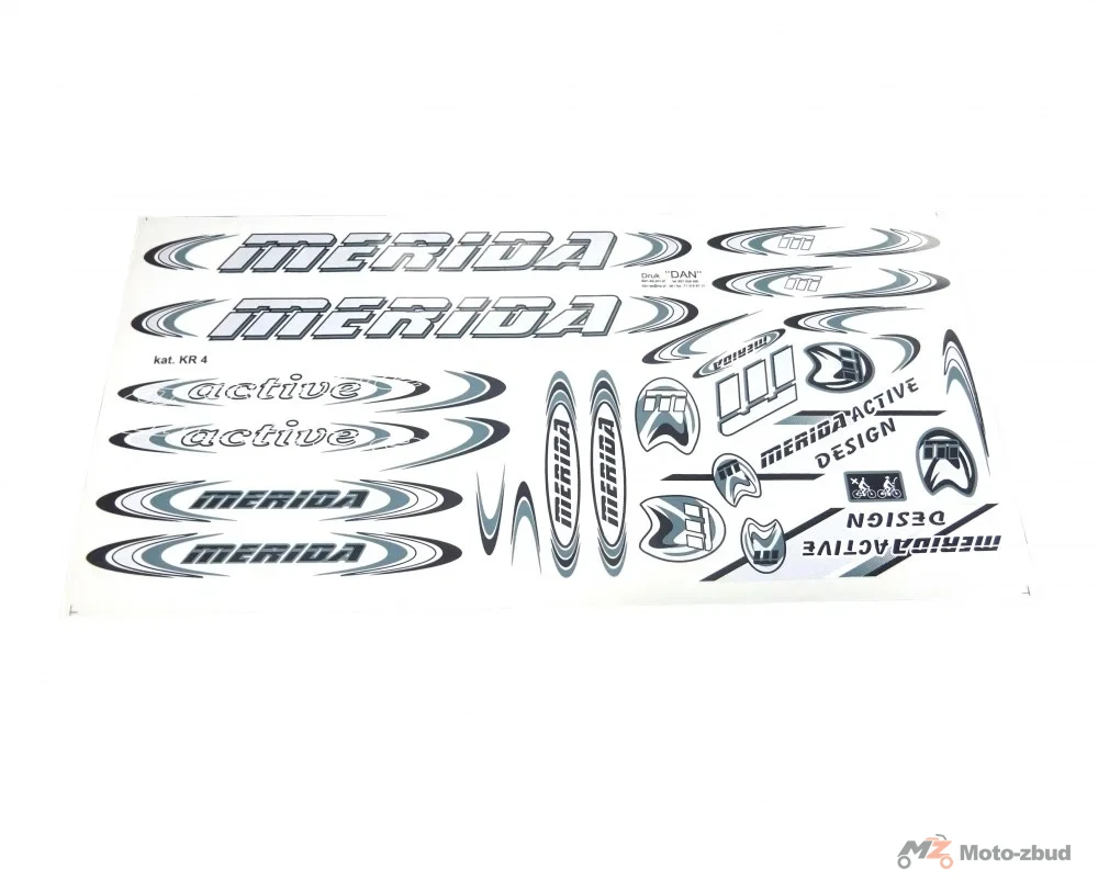 Kalkomania rowerowa merida srebrna KR4
