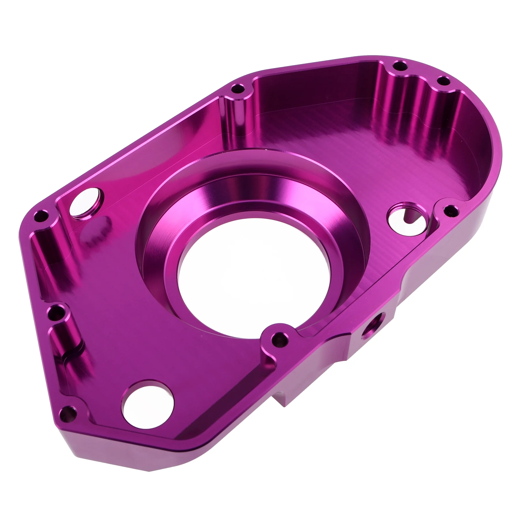 Pokrywa silnika Simson S51 SR50 lewa aluminium CNC clear fioletowa + śruby DPR Performance — ujęcie 4