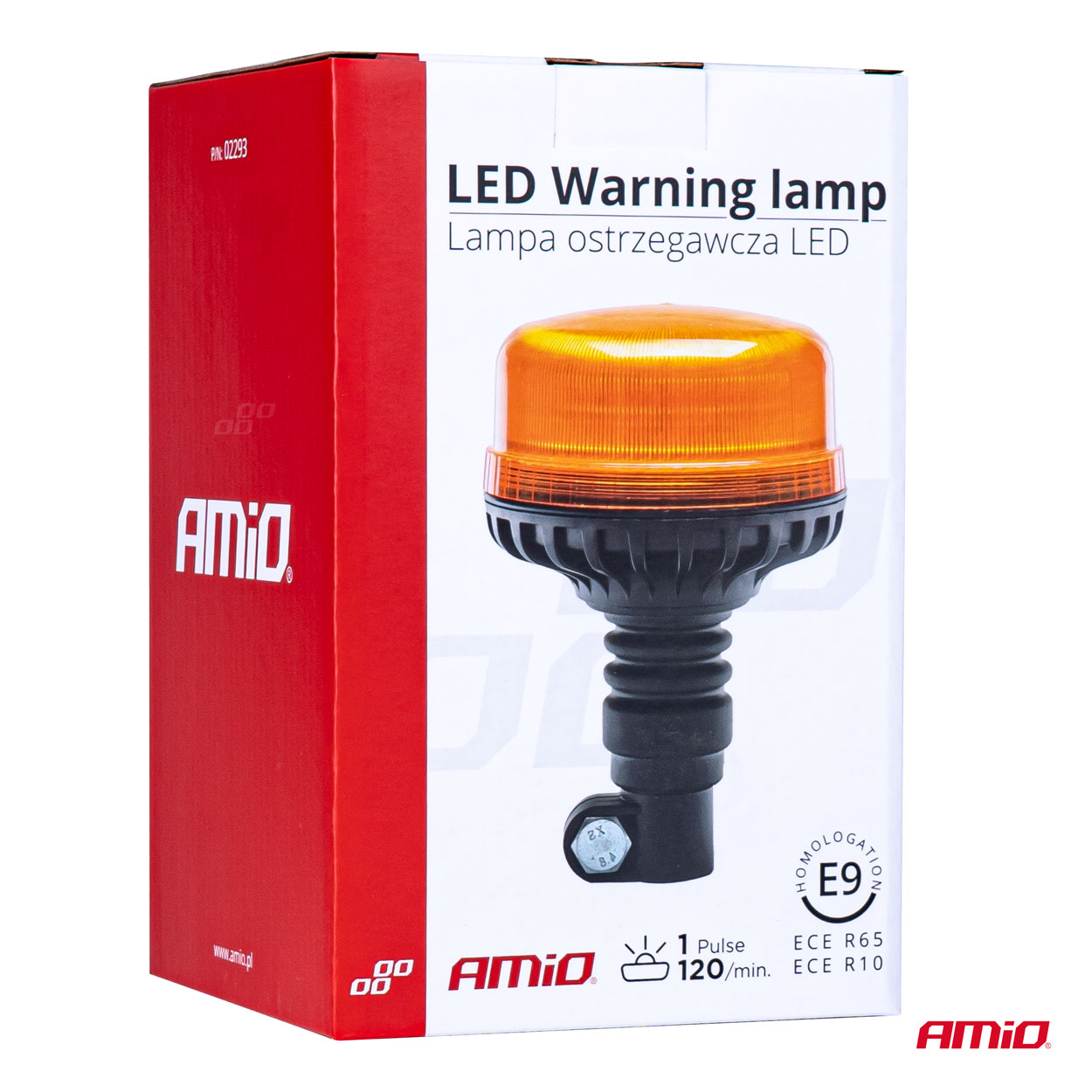 Lampa ostrzegawcza błyskowa kogut 36 LED flex R65 R10 12 V 24 V W03p — ujęcie 6
