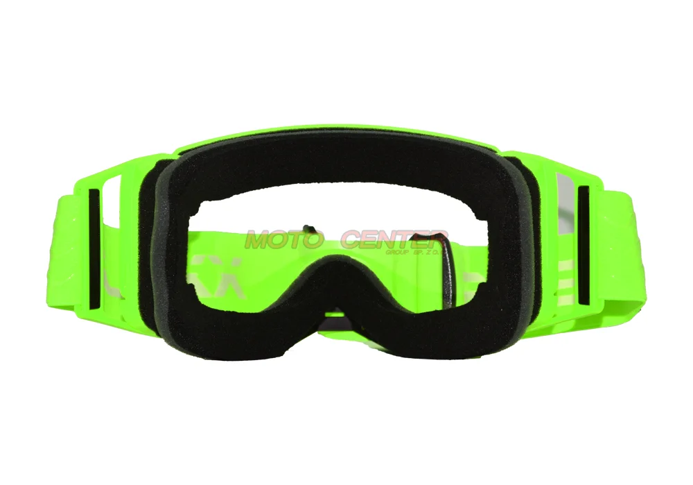 Gogle crossowe BLEXX YH-290 zielony mat/szybka przezroczysta+przyciemniana — ujęcie 3