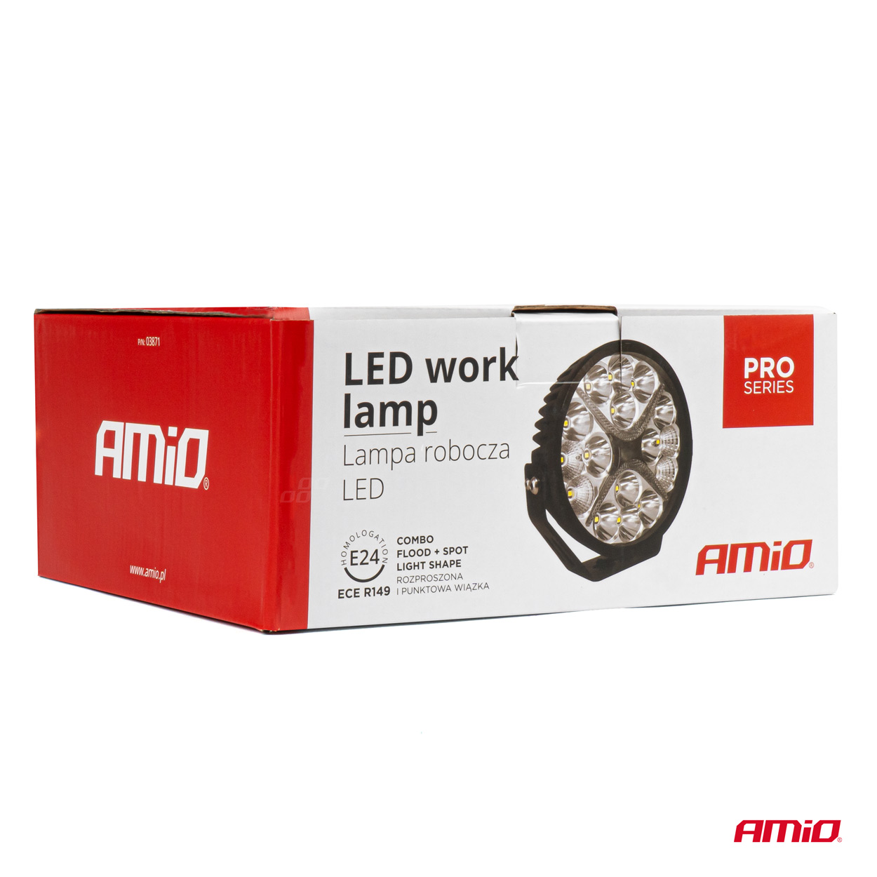 Lampa robocza drogowa LED PRO reflektor homologacja ECE R149 12 V 24 V — ujęcie 6