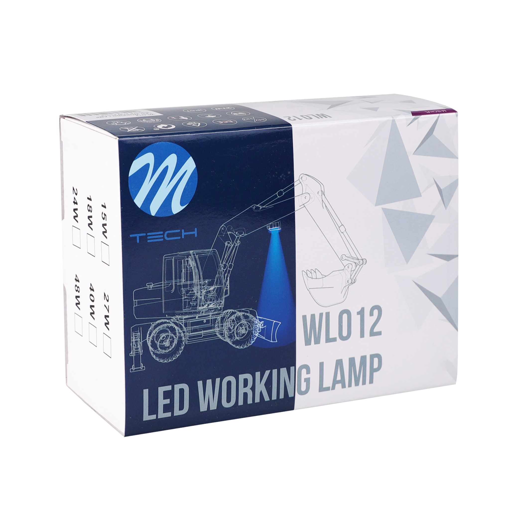 LED work lamp 27 W 9×3 W Osram LED M-Tech WLO12 — ujęcie 4