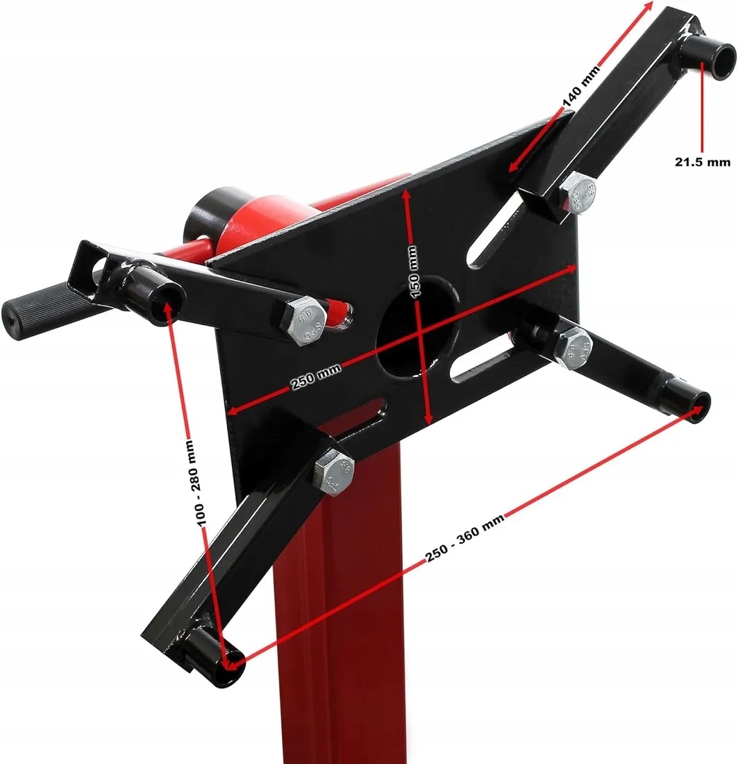 Stojak do montażu silnika 900 kg / czerwony RESSER 07-1090 — ujęcie 2