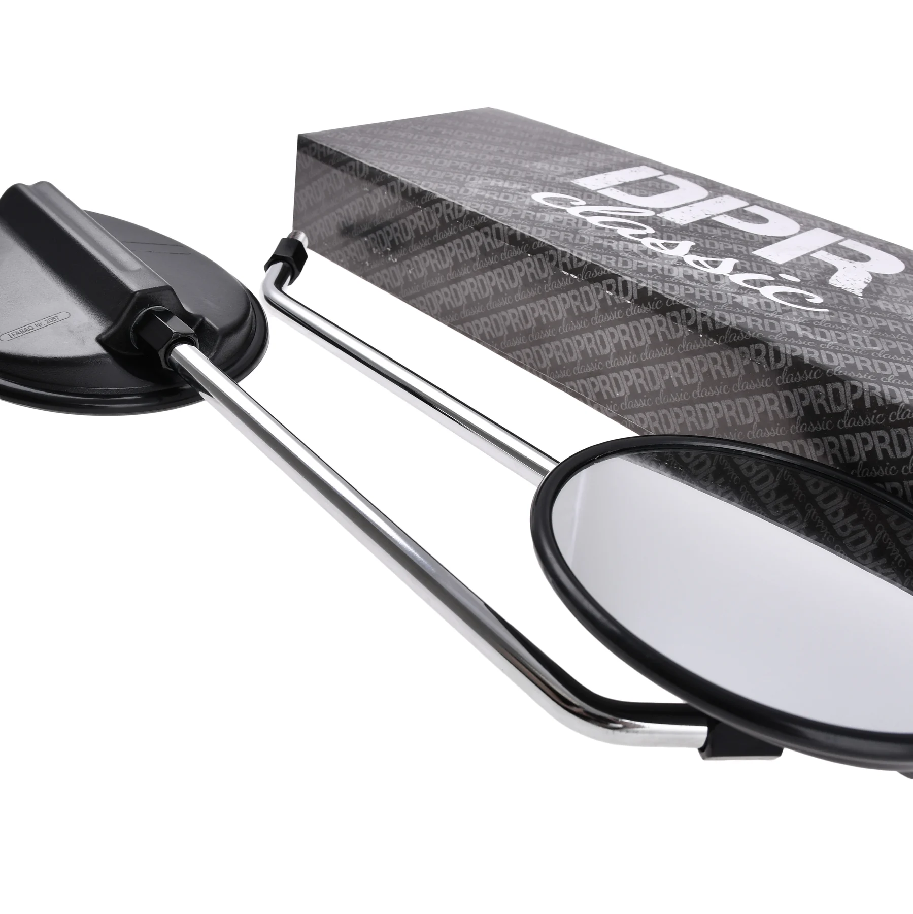 Lusterko M10 okrągłe wzór DDR l+p chrom DPR Classic — ujęcie 3