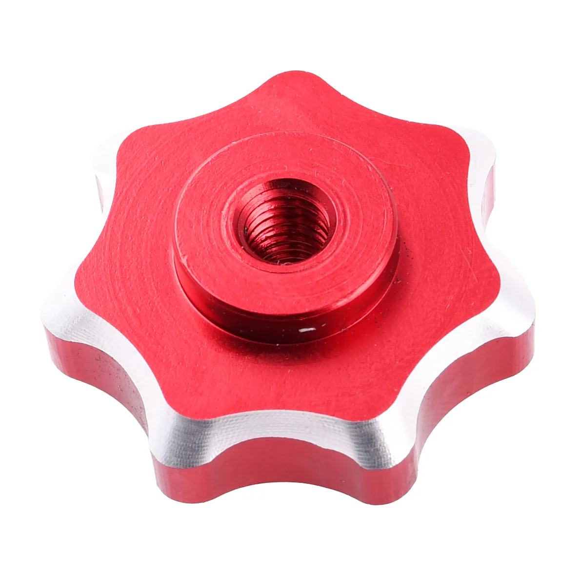 Nakrętka pokrywy bocznej / silnika Simson M6 aluminium CNC czerwona Racing Force — ujęcie 2