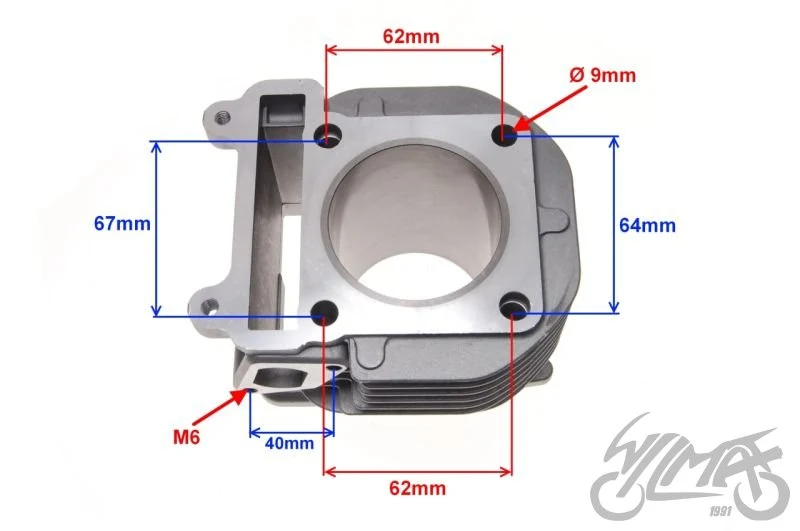 Cylinder do Yamahy Cygnus 125 cm³ 58,50 mm — ujęcie 2