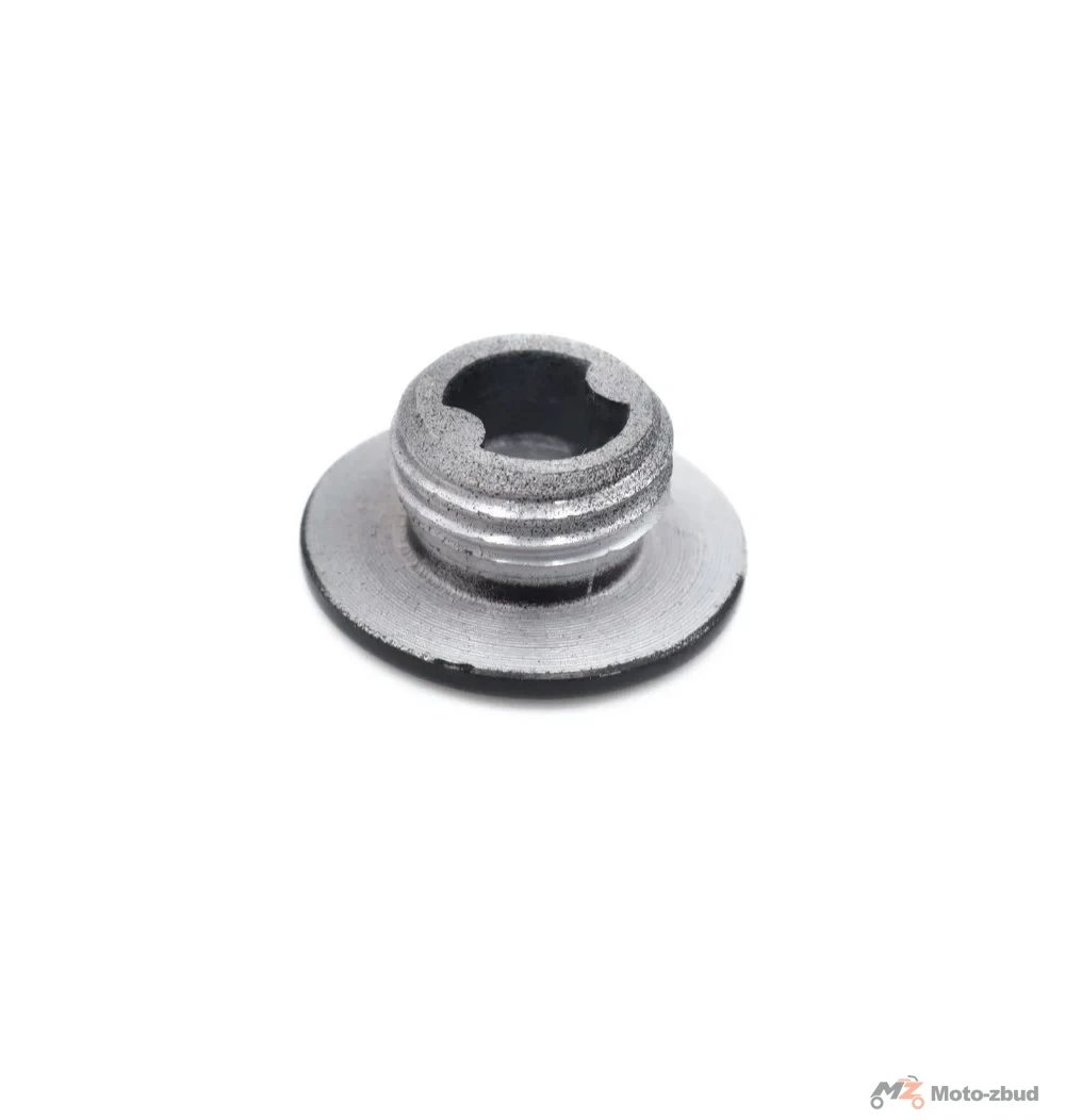 Junak 901/901F/901X/902/901SPORT/904 śruba dekoracyjna lewej pokrywy silnika (podglądu położenia koła magnesowego) (czarny połysk) (na śrubokręt płaski) — ujęcie 2