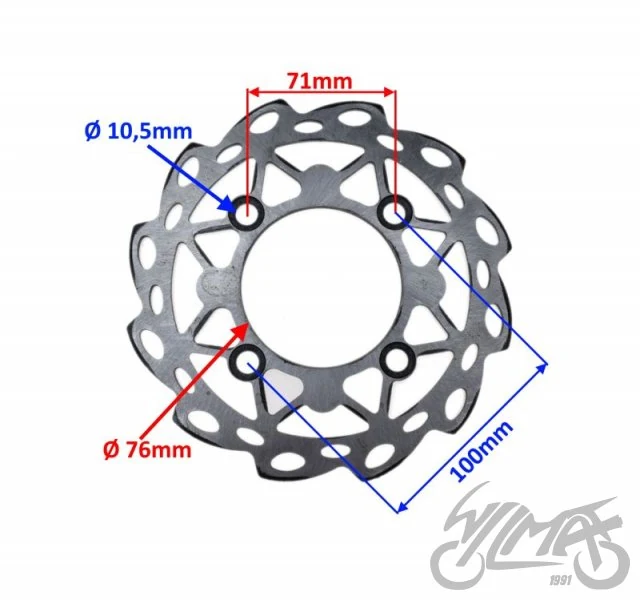 Tarcza hamulca tylnego do pit bike typu CRF50 — ujęcie 2