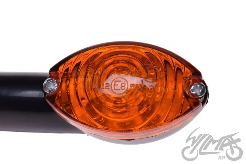 Kierunkowskazy LED czarne, żółty klosz, 12 V 1 W — para — ujęcie 2