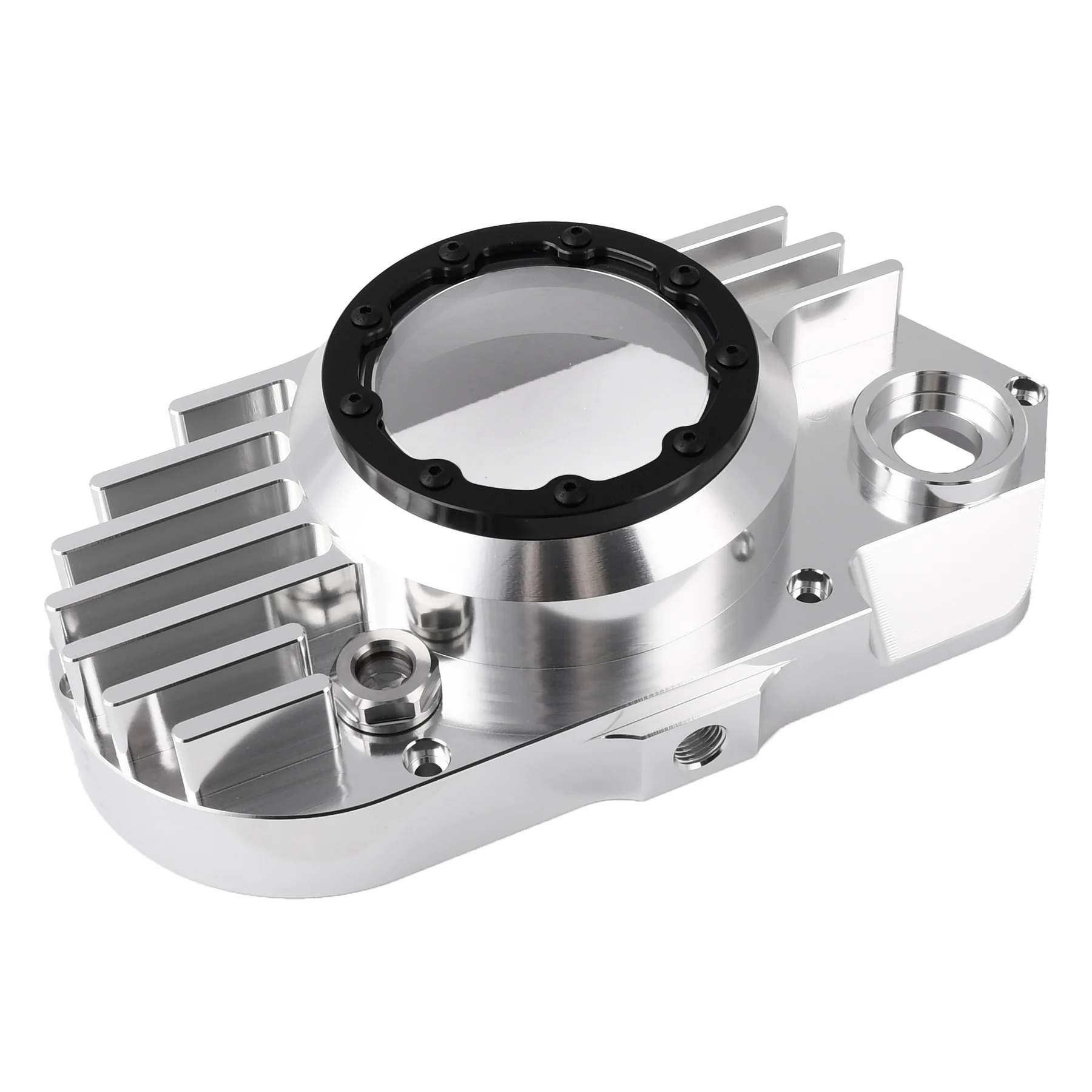 Pokrywa silnika Simson S51 SR50 lewa aluminium CNC clear czarny + śruby DPR Performance — ujęcie 7