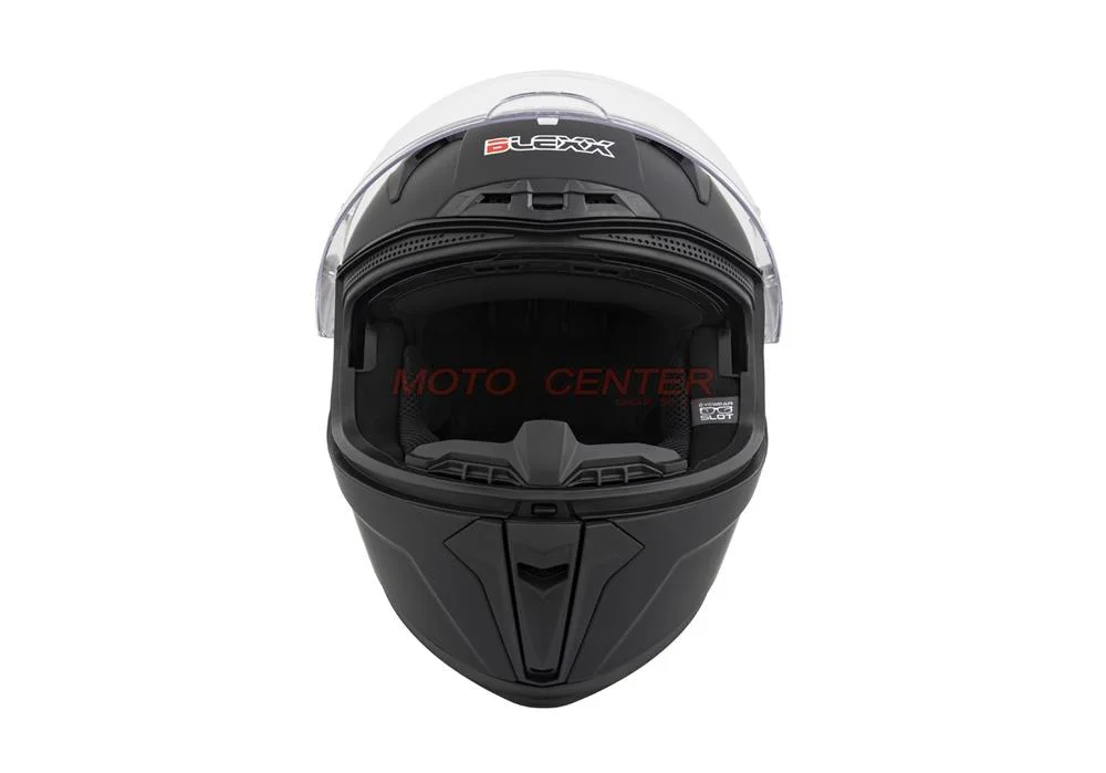 Kask zamknięty z blendą i lampą LED BLEXX FF953 czarny mat L ECER22.06 — ujęcie 4