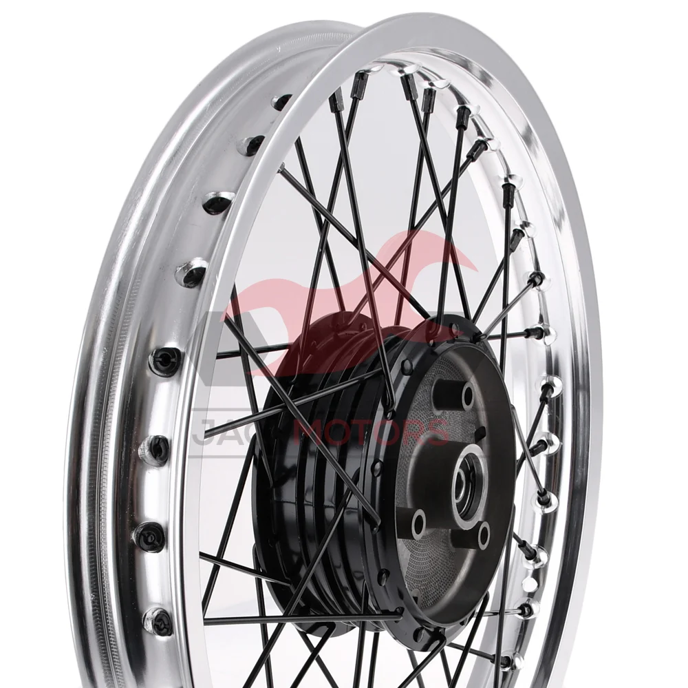 Koło jezdne Simson 1,6 × 16 S50/51/70 aluminium DPR Classic czarna piasta + szprychy — ujęcie 5