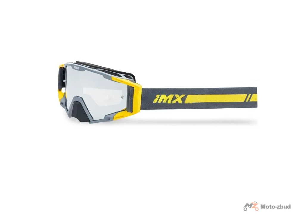 Gogle crossowe IMX SAND Szary/żółty Szybka Silver Iridium + Clear (2szyby)
