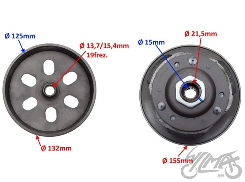 Sprzęgło tył — komplet. do Hondy SH125/150 — ujęcie 2