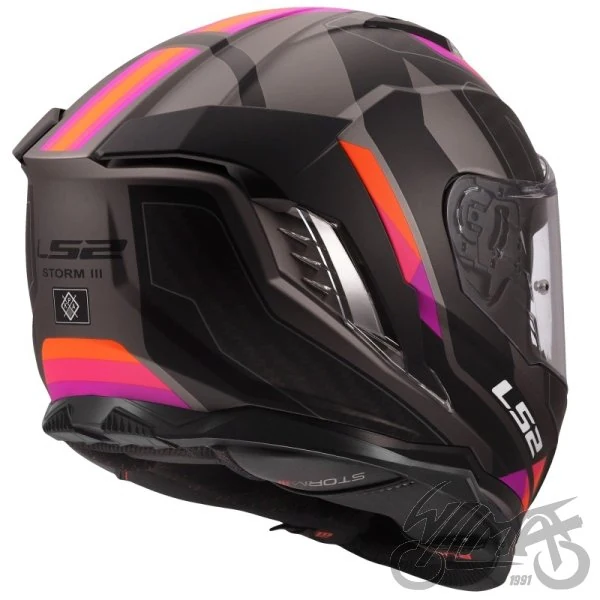 Kask LS2 FF818 Storm III sporty Grey purple — rozmiar M — ujęcie 5