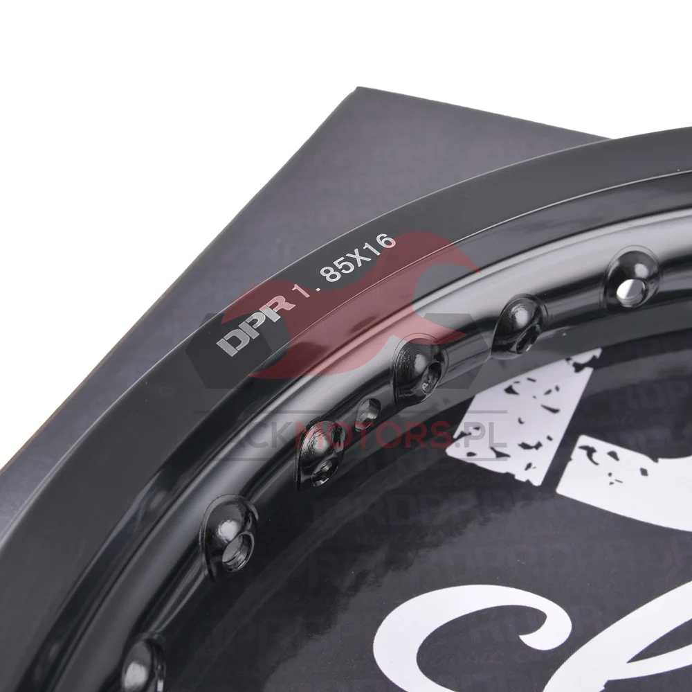 Obręcz koła Simson MZ ETZ 1,85 × 16 aluminiowa czarna DPR Classic — ujęcie 3