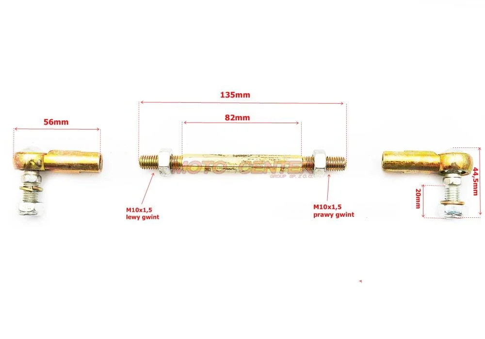 Drążek kierowniczy z końcówkami P+L ATV50 długość 135 mm — ujęcie 2