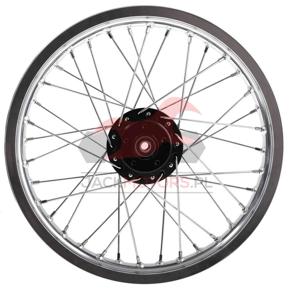 Koło jezdne Simson S51 1,85 × 16 aluminium DPR Classic czarna piasta + szprychy chrom — ujęcie 2