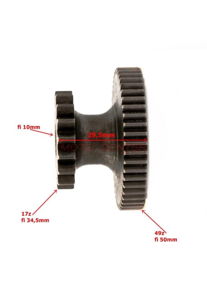 Zębatka rozrusznika 125 cm³ skuter 4T GY6 17/49Z — ujęcie 2