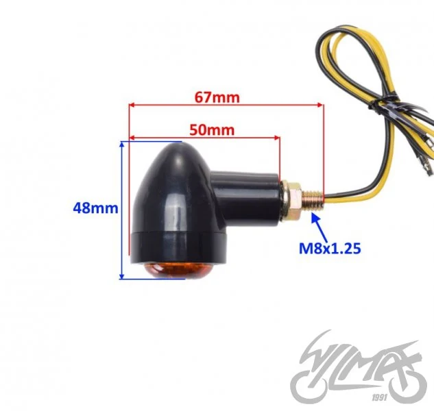 Kierunkowskazy LED w stylu Harley — para, długość 67 mm — AM1491 — ujęcie 2