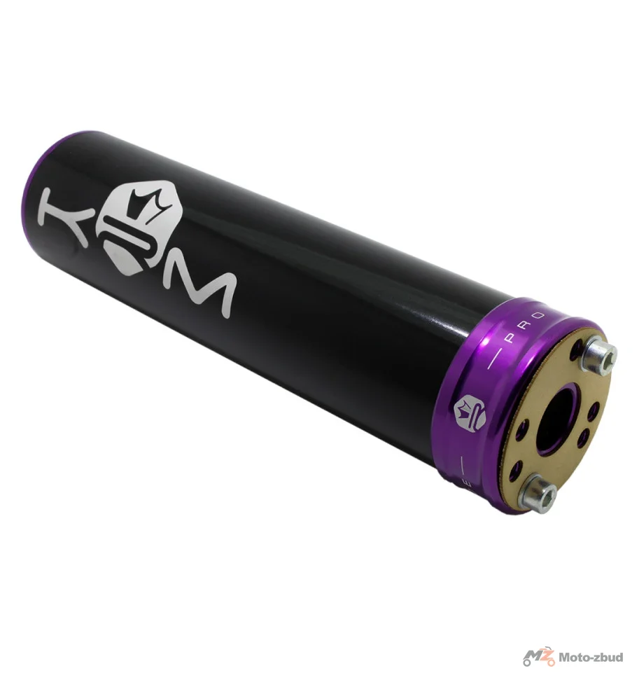 Końcówka wydechu KRM Pro Ride aluminium czarno fioletowa 70-90 cm³ — ujęcie 2