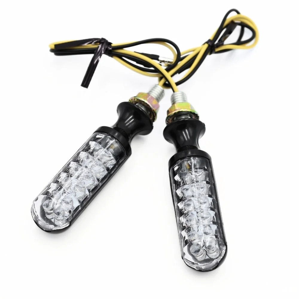 Kierunkowskazy (CH-1013) LED czarne (plastikowe/ podłużne / krótkie ramie)