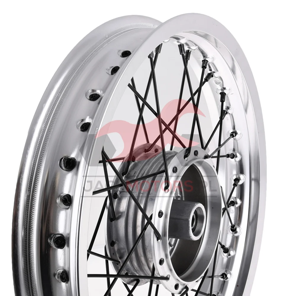 Koło jezdne Simson 2,15 × 16 S50/51/70 aluminium DPR Classic czarne szprychy — ujęcie 4
