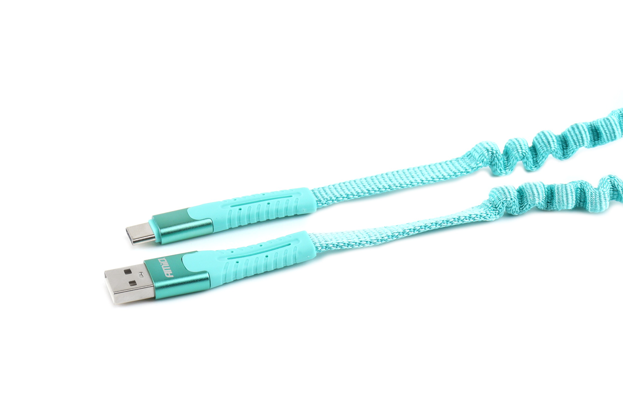 Kabel USB USB-C sprężynujący 1.2 m UC-14 — ujęcie 3