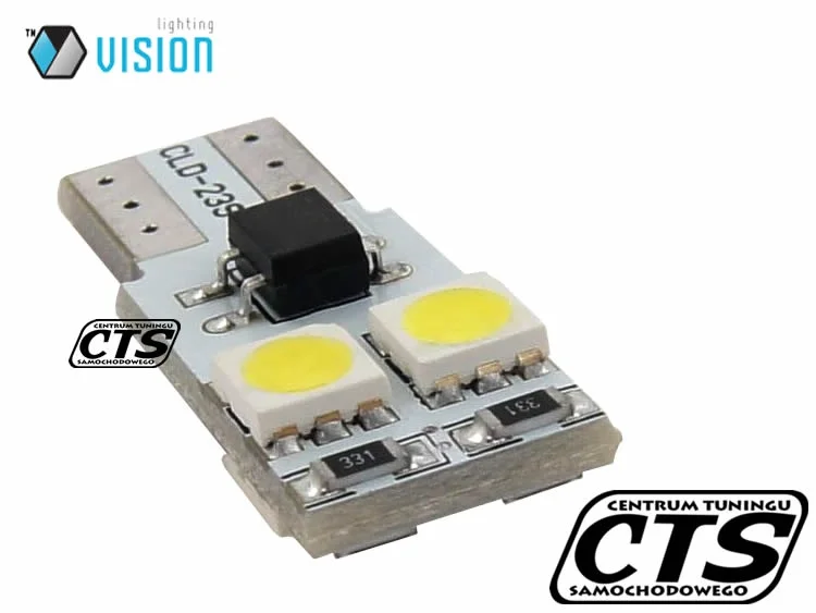 Żarówka W5W T10 12V 4 SMD5050 LED CANBUS biała (2szt.) — ujęcie 3