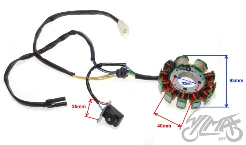 Stator zapłonu 11 cewek ATV200 Loncin — ujęcie 2