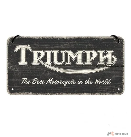Zawieszka 10 × 20 Triumph logo black wood 28052